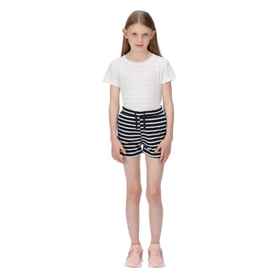 Regatta Childrens/Kids Dayana Towelling Stripe Casual Shorts (Navy/White)