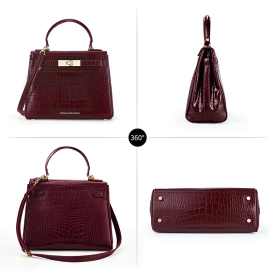Victoria Hyde women's work bag shoulder bag in dark red - Image 6