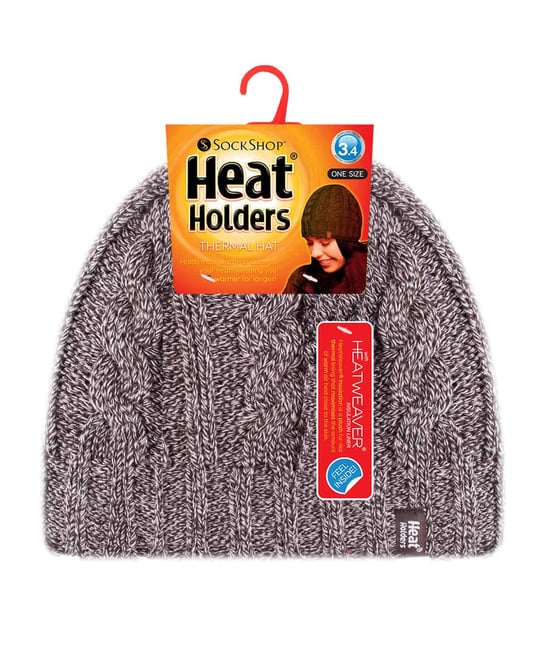 Gorro térmico de invierno para mujer con forro polar y punto por cable - Image 2
