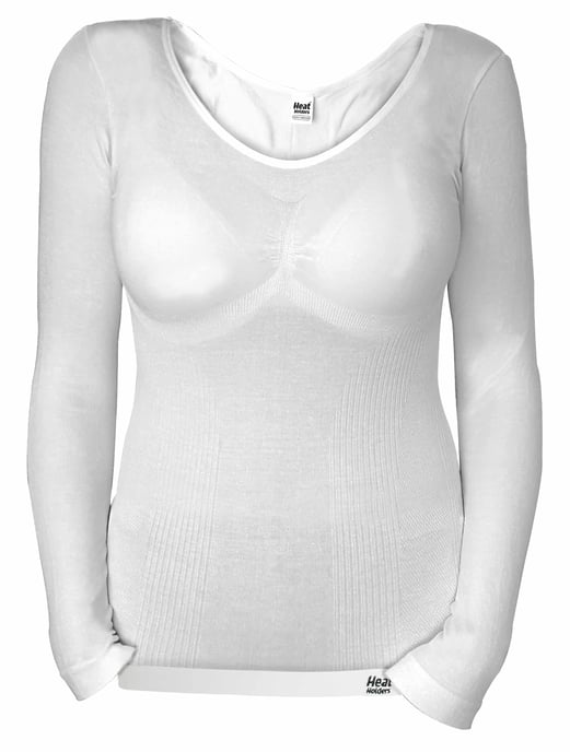 Heat Holders - Chaleco térmico de algodón de manga larga para mujer - Image 1