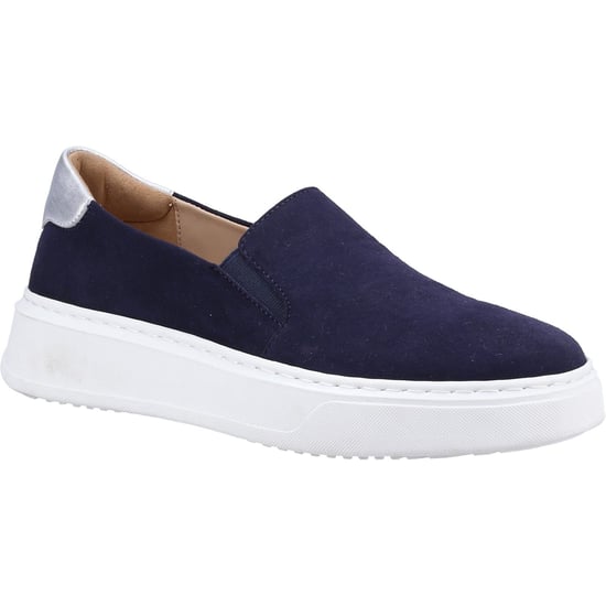 Hush Puppies Corinne Leather Women's Navy Trainers - Image 1