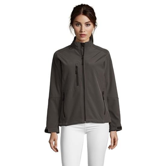 SOLS Womens/Ladies Roxy Soft Shell Jacket (Breathable, Windproof And Water Resistant) (Charcoal) - Image 6
