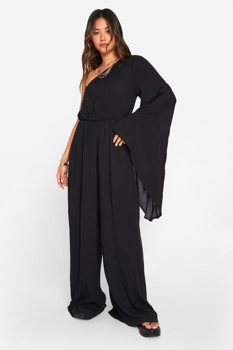 Flare Sleeve Cheesecloth Jumpsuit