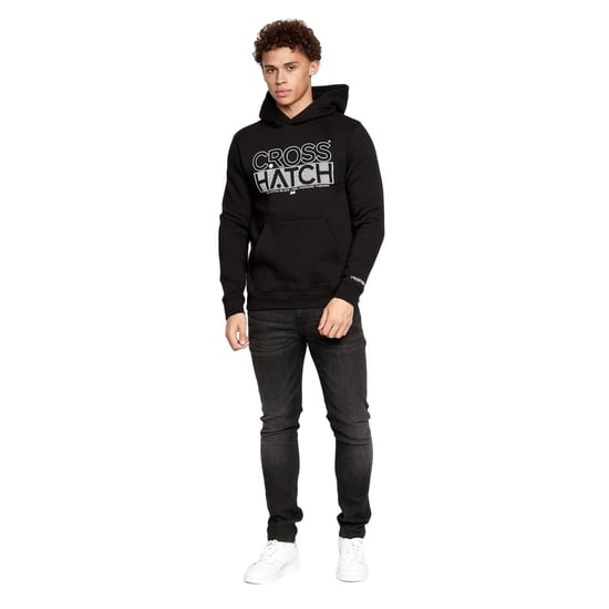 Crosshatch Mens Englow Hoodie (Pack of 2) (Black/White) - Image 5