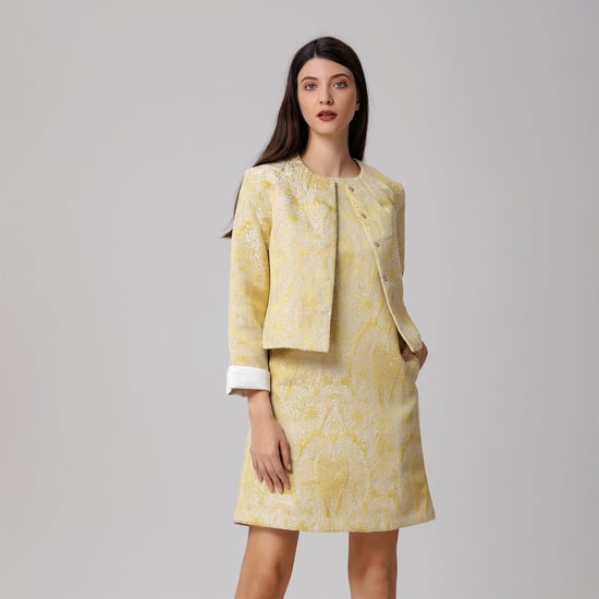 Brocade minimalist mini dress - Image 2