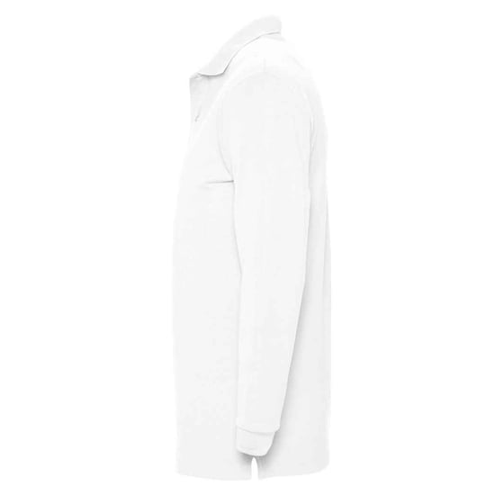 SOLS Unisex Adult Winter II Long-Sleeved Polo Shirt (White) - Image 3