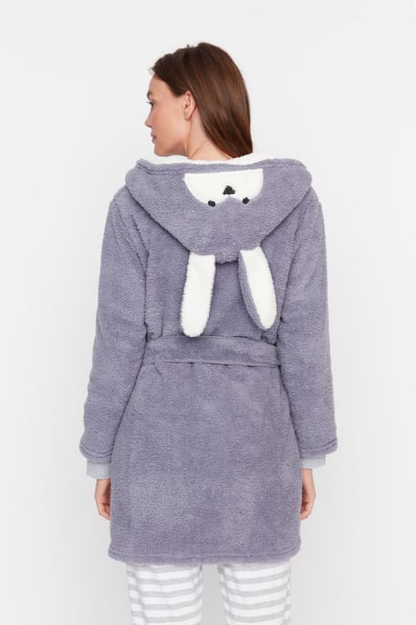 Trendyol Women's V Neck Short Dressing Gowns - Image 5