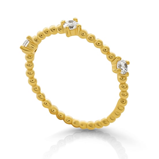 Orphelia 'Sparkle' Women's 925 Sterling Silver Ring - Gold ZR-7530/G - Image 2