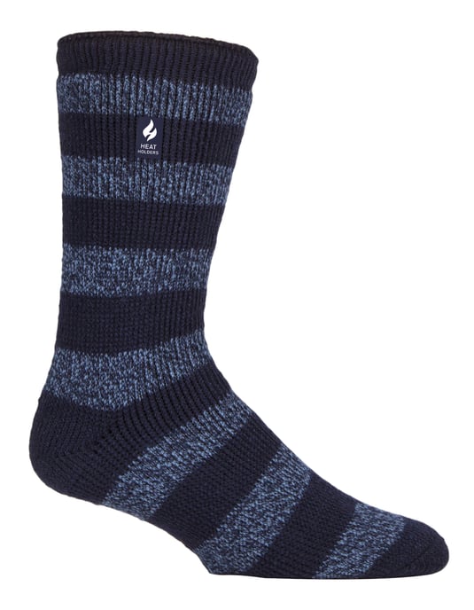 Calentadores - Calcetines térmicos extra gruesos para hombre | Calcetines aislantes de vellón esponjoso | Regalos para hombre - Azul marino / Denim (Palermo) - Image 1