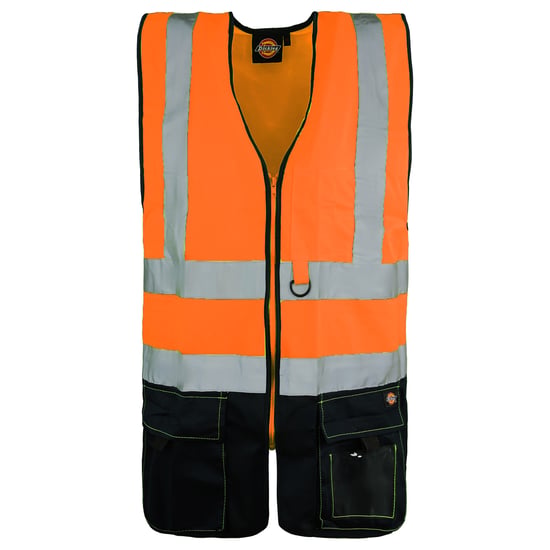 Dickies Two Tone Hi-Vis Mens Orange Vest - Image 1