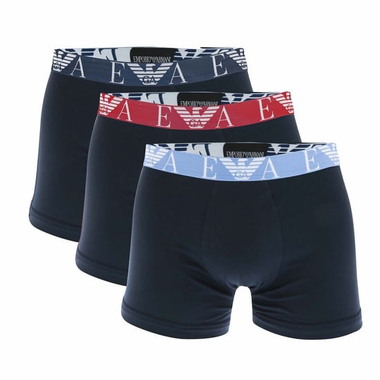 Men's Emporio Armani 3 Pack of Boxers in Navy - Image 1
