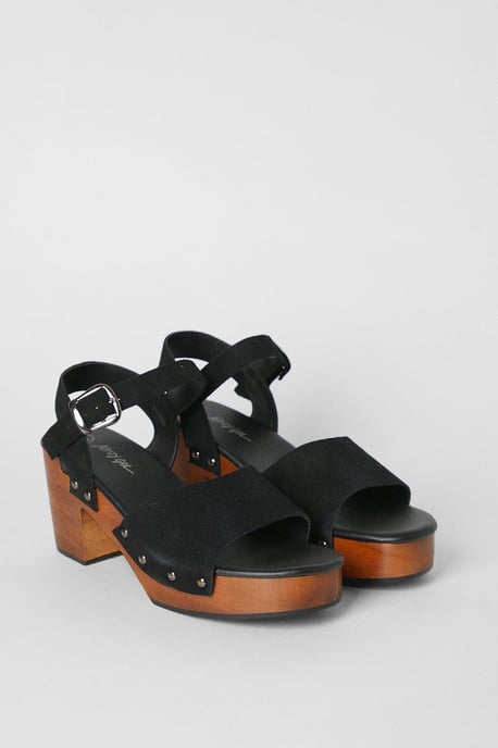 Real Suede Studded Clog