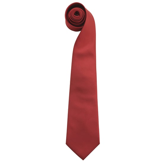 Premier Mens “Colours” Plain Fashion / Business Tie (Burgundy) - Image 1