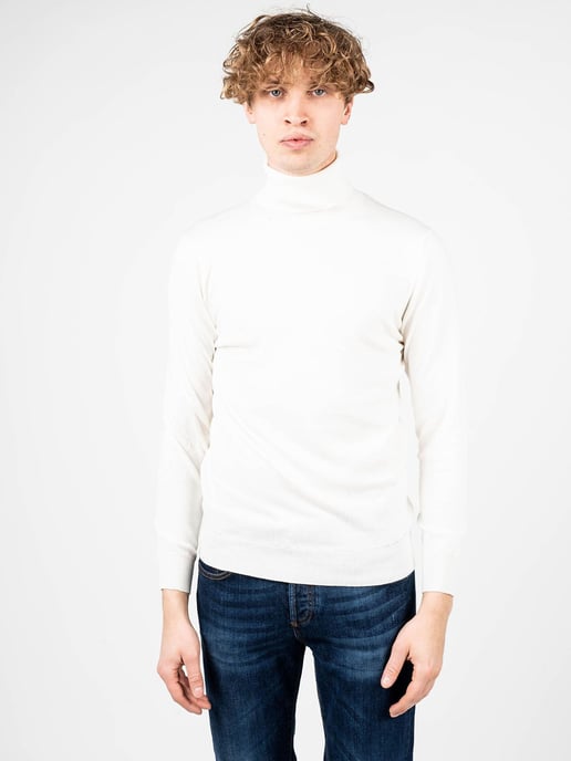 Xagon Man Suéter Turtleneck del hombre cremoso - Image 3