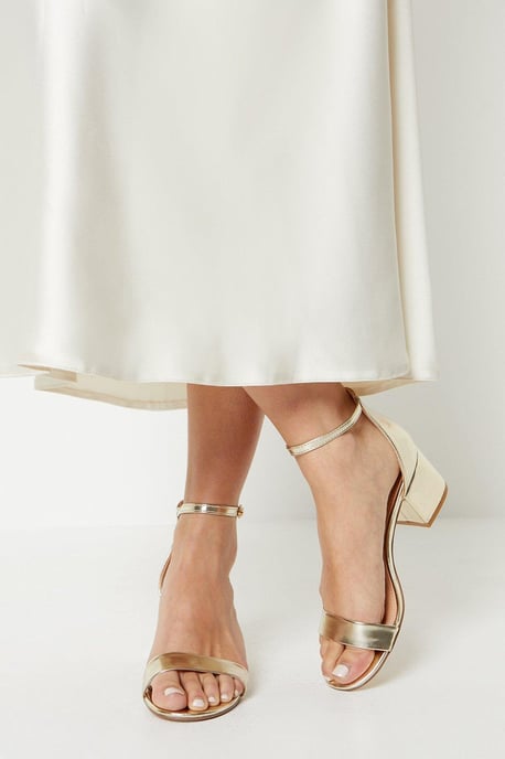 Thelma Ankle Strap Medium Block Heeled Sandals - Image 1