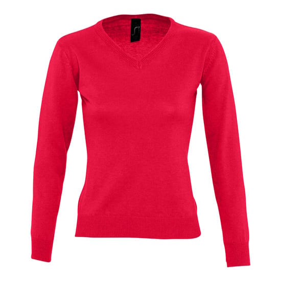 SOLS Womens/Ladies Galaxy V Neck Sweatshirt (Red) - Image 1
