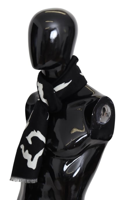 Bufanda Unisex de Lana en Negro y Blanco de Givenchy, Caliente para Invierno, Chal para Hombre - Image 2