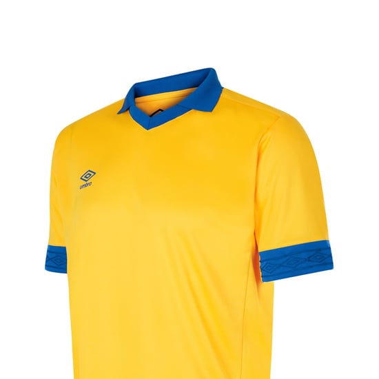 Umbro Childrens/Kids Tempest Short-Sleeved Jersey (Yellow/Royal Blue) - Image 3