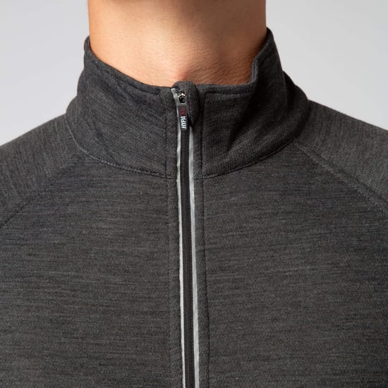 Bodyfit Pro Zip Neck Baselayer Black