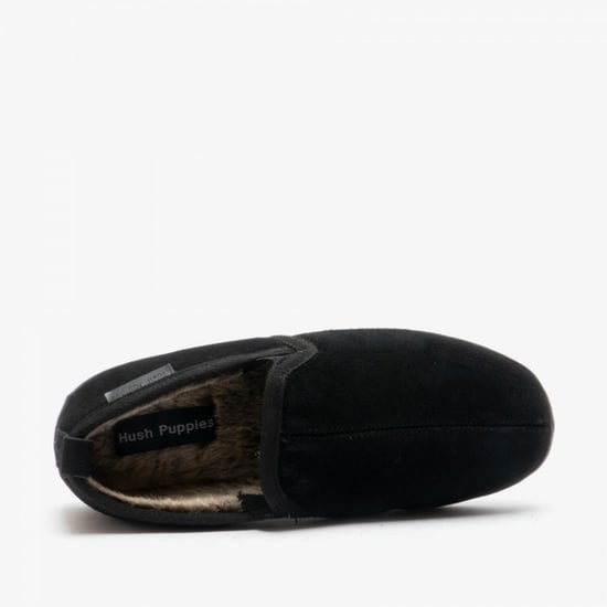 Hush Puppies Mens Arnold Slip On Leather Slipper (Black) - Image 3
