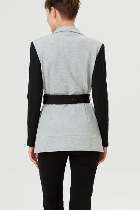 Color block blazer in jersey - Image 3