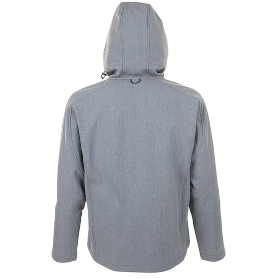 SOLS Mens Replay Hooded Soft Shell Jacket (Breathable, Windproof And Water Resistant) (Grey Marl)