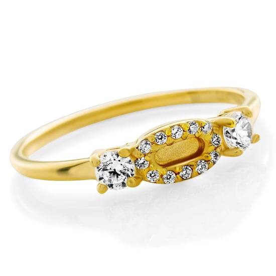Orphelia 'Lily' Women's 925 Sterling Silver Ring - Gold ZR-7582/G