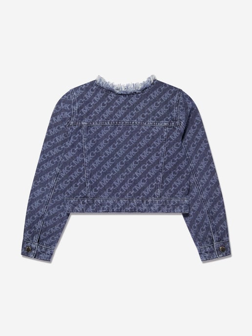 Michael Kors Girls Logo Denim Jacket in Blue