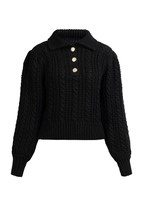 Dreimaster Knitted pullover women black - Image 1