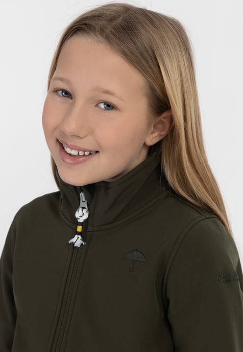 Schmuddelwedda softshell jacket Girls dark olive - Image 5