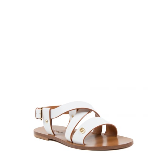 Dee Ocleppo Sandalia Plana para Mujeres Blanca OC3501 VITELLO BIANCO - Image 1