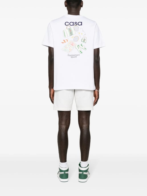 Camiseta Casablanca Equipment Sportive de algodón en blanco - Image 4
