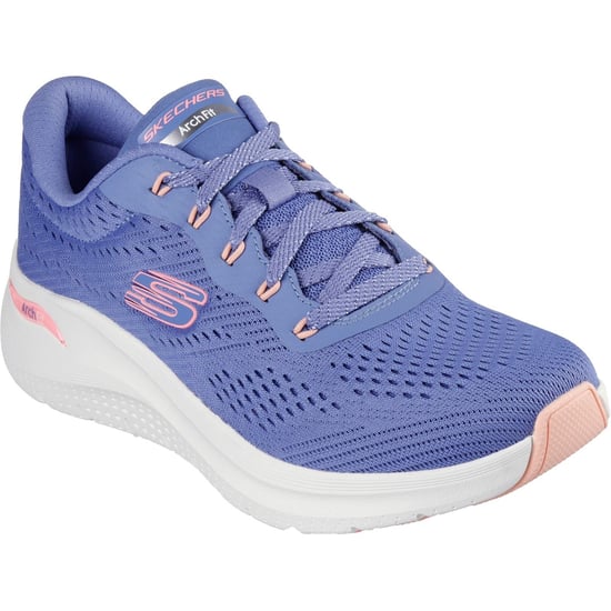 Skechers Arch Fit 2.0 - Big League Textile Women's Blue/Pink Trainers - Image 1