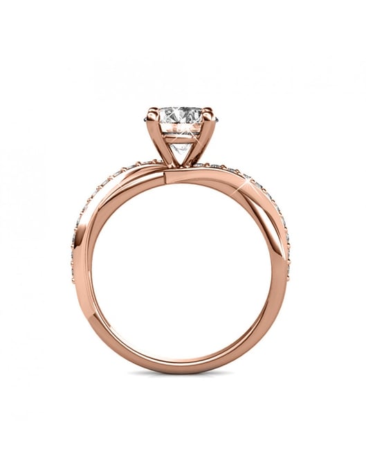 Anillo Eleanor - Oro rosa y cristal - Image 4