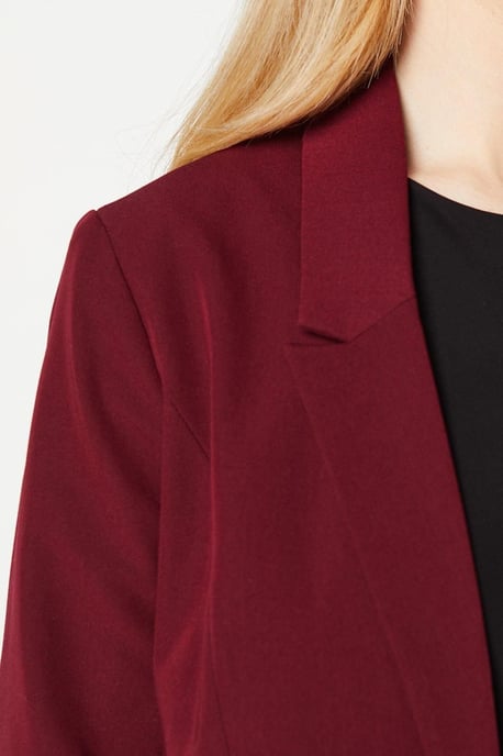 Ruched Sleeve Blazer