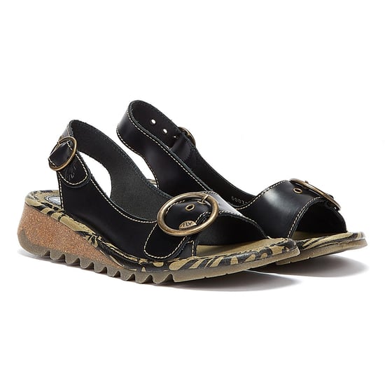 Fly London Tram723fly Womens Black Sandals - Image 1
