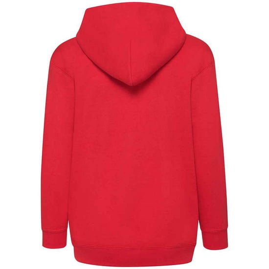 Fruit Of The Loom Childrens/Kids Hooded Sweatshirt (Red) - Image 2