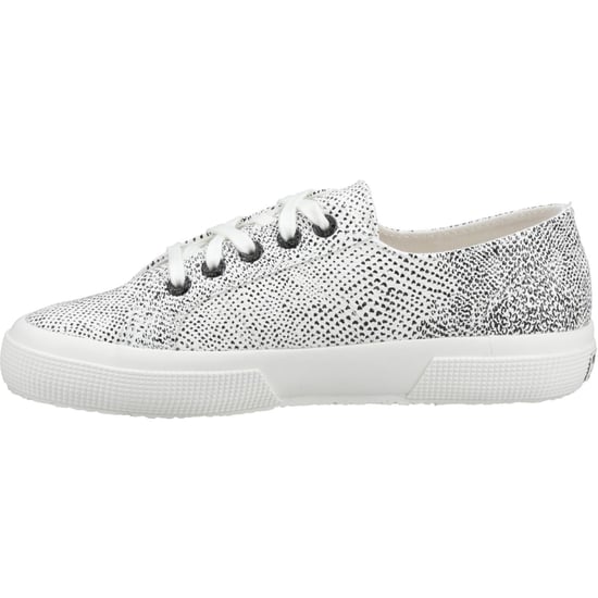 Superga 2730 Micro Faux Snake Faux Leather Women's White Avorio/Black Snake Trainers - Image 4