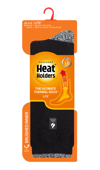 Heat Holders Lite - Calcetines Térmicos Aislantes para Mujer | Múltiples Diseños Incluyendo Rayas Argyle Corazones Estrellas | Calcetines Calientes para Invierno - Negro / Blanco H&T (Tenerife) - Image 2