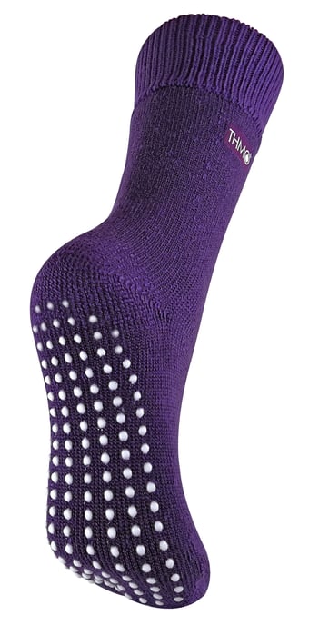 THMO - Calcetines Térmicos Calcetines de Cama para Señoras con Agarres Antideslizantes - Image 1