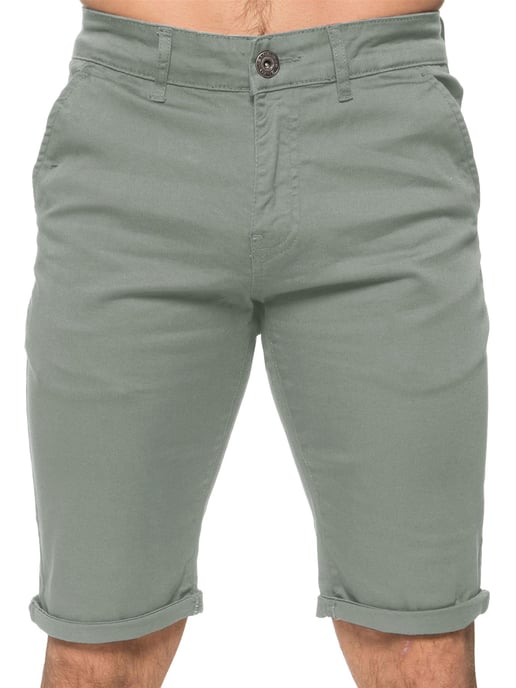 Pantalones cortos chinos Enzo Slim Fit Stretch para hombre - Image 1
