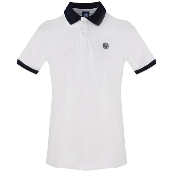 Polo blanco con cuello en contraste de North Sails - Image 1