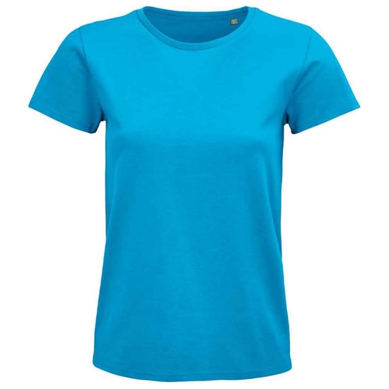 SOLS Womens/Ladies Pioneer Organic T-Shirt (Aqua) - Image 1
