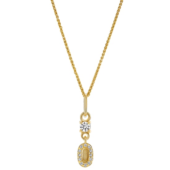Orphelia 'Lily' Women's 925 Sterling Silver Pendant with Chain - Gold ZH-7582/G - Image 1