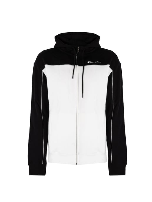 Champion Sudadera Zip-Hoodie del hombre negro, Blanco - Image 1