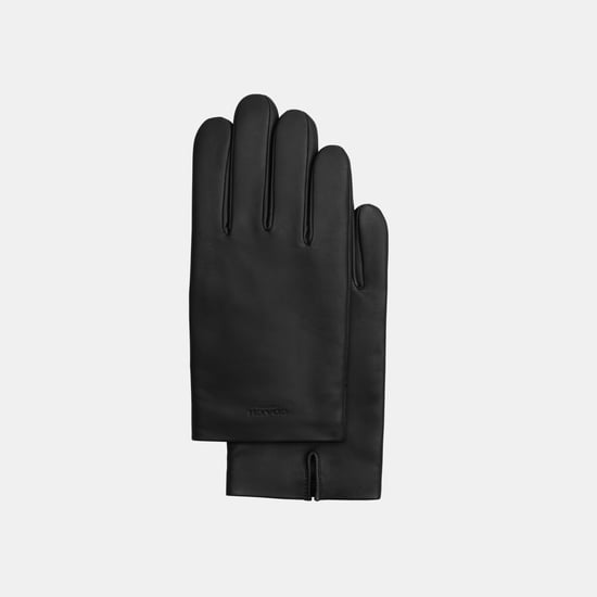 Coach Embossed Mens Leather Tech Glove