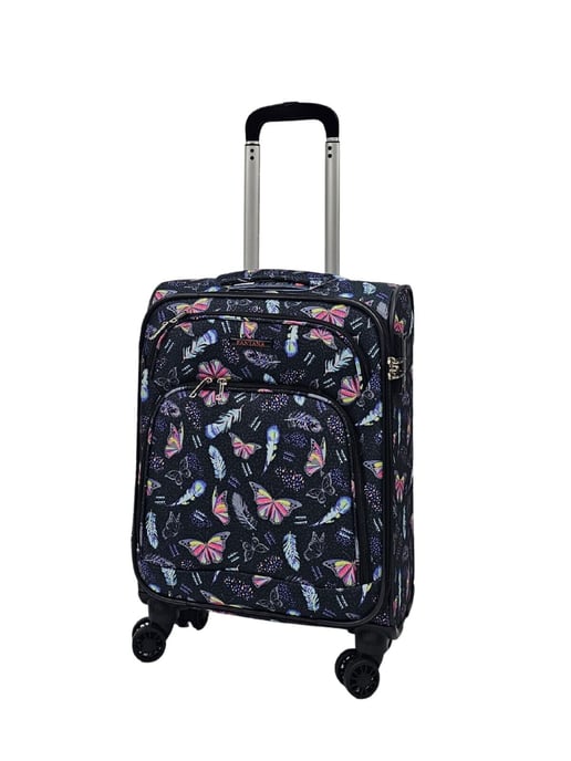 Lightweight Suitcases 8 Wheel Luggage Butterfly Travel Soft Bags