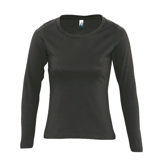 SOLS Womens/Ladies Majestic Long Sleeve T-Shirt (Dark Grey) - Image 1
