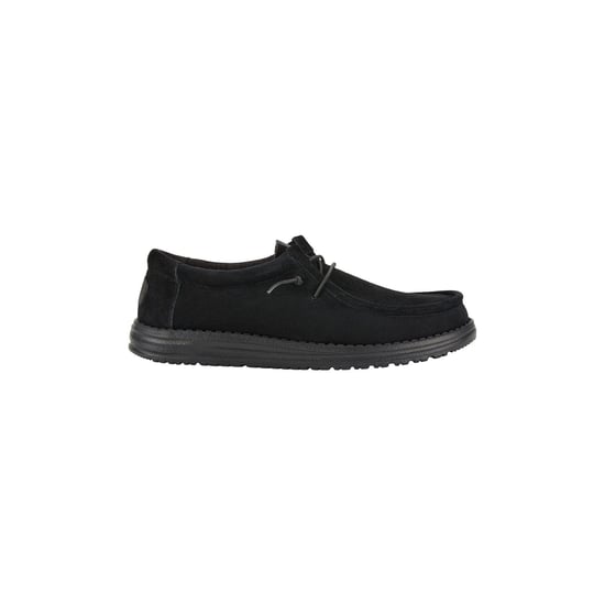 HEYDUDE Wally Suede Suede Men's Black Boat Shoes - Image 5