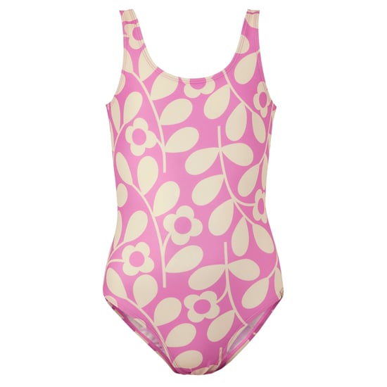 Regatta Girls Orla Kiely Jasmine Flower One Piece Swimsuit (Lilac/Cream) - Image 1